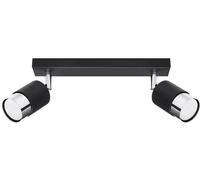 Sollux Lighting Nero lámpara de techo 2x40 W negro-cromo SL.1065