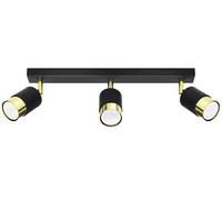 Sollux Lighting Nero lámpara de techo 3x40 W negro-oro SL.1071