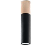 Sollux Lighting Pablo lámpara de techo 1x40 W negro-madera SL.0635