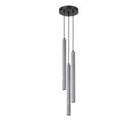 SOLLUX lighting PASTELO 3P Lámpara colgante de sobremesa de hormigón de 3 bombillas - casquillo G9 - bombilla no incluida - lámparas y luminarias colgantes - 19,5x19,5x117cm