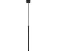 SOLLUX lighting Pastelo - Lámpara de techo colgante con 1 foco, para salón, comedor, cocina, acero pulverizado, color negro, 8 x 8 x 100 cm