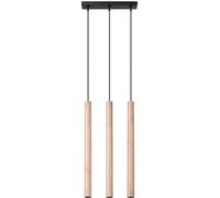 Sollux Lighting Pastelo lámpara colgante 3x8 W negro-madera SL.1267