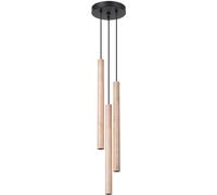 Sollux Lighting Pastelo lámpara colgante 3x8 W negro-madera SL.1268