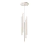SOLLUX lighting PASTELO Lámpara Colgante Moderna - Luminaria Versátil - G9, max 8W LED, ~230V, 50Hz, IP20 - Bombilla no incluida - 5x Fuente de luz - 25x25x104cm, Beige