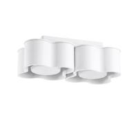 SOLLUX lighting Plafón interior LED GX53 2 luces aluminio 24,5x12x8 cm blanco, OVIO 2