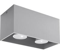 Sollux Lighting Quad Maxi lámpara de techo 2x40 W gris SL.0382