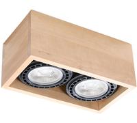 Sollux Lighting Quatro lámpara de techo 2x40 W madera SL.0916
