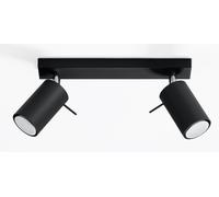 Sollux Lighting Ring lámpara de techo 2x40 W negro SL.0092