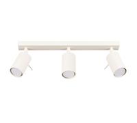 SOLLUX lighting RING Lámpara de techo moderna - Luminaria versátil - GU10, 10W LED, ~230V, 50Hz, IP20 - Bombilla no incluida - 3x Fuente de luz - 6x45x17cm, Beige