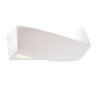 SOLLUX lighting Sigma Mini Lámpara De Pared De Cerámica | Diseño Moderno Altamente Versátil | Bombilla Reemplazable E27, 1 x 60 W | Blanco, 35 x 16 x 12 cm