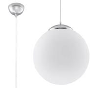 Sollux Lighting Ugo lámpara colgante 1x60 W blanco-cromo SL.0265