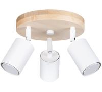 Sollux Lighting Verdo lámpara de techo 3x10 W blanco-madera SL.1287