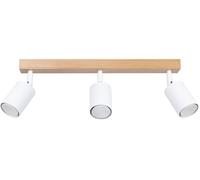 Sollux Lighting Verdo lámpara de techo 3x10 W blanco-madera SL.1288