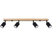 Sollux Lighting Verdo lámpara de techo 4x10 W negro-madera SL.1294