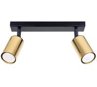 Sollux Lighting Winx lámpara de techo 2x10 W negro-oro SL.1383