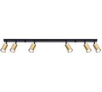 Sollux Lighting Winx lámpara de techo 6x10 W negro-oro SL.1388