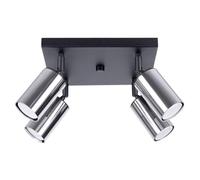 Sollux Lighting Winx lámpara de techo 4x10 W negro-cromo SL.1370