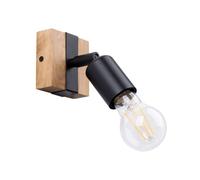 SOLLUX lighting ZUCA Aplique Negro Elegante de 1 Bombilla - Lámpara de pared para interior - Bombilla no incluida - Casquillo E27-14x8x11cm