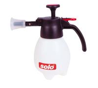 Solo 418 Pulverizador a presión con una Sola Mano Mango ergonómico para jardinería, fertilización, Limpieza y pulverización de Uso General, 1 litro, Blanco y Rojo, Blanco y Rojo