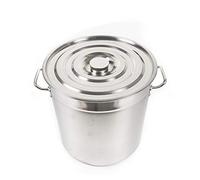 SOLOCJNL Cacerola de inducción Gigantos, olla de acero inoxidable de para cocinar grandes cantidades con tapa, 35 L, 37 cm de diámetro, para cocinas grandes, juego de ollas gastronómicas