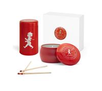 Solstickan Design Caja de regalo Solstickan con vela aromática + bote con cerillas Rojo-vela perfumada de canela y naranja