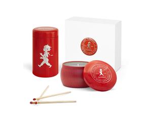 Solstickan Design Caja de regalo Solstickan con vela aromática + bote con cerillas Rojo-vela perfumada de canela y naranja