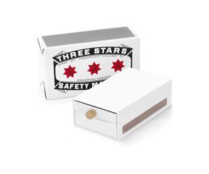 Solstickan Design Funda para cerillas Three Stars grande Blanco