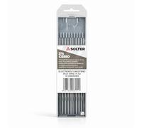 Solter - Electrodo Tungsteno 2% Cerio, Electrodos de Soldadura 2,4 mm, Color Gris, Accesorios de Soldadura - 10 Unidades