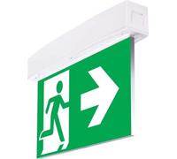 Solución LED: Lámpara de emergencia empotrada con pictogramas, autotest, 6W, IP54, modelo 94604