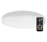 Solución LED: Lámpara LED empotrada redonda Plano, 420 mm, 36W, IP44, Premium, con sensor de movimiento y mando a distancia (modelo DO 76651-24)