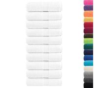 Solund - Toallas para invitados, 50 unidades, color blanco, 30 x 50 cm | Algodón hilado en anillo, 600 g/m², gancho para colgar, lavable a máquina, multiusos, para cara, manos, gimnasio, cocina