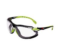 Solus s1201skt gafas de seguridad, lente transparente, antivaho, verde/negro marco
