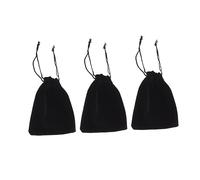 SOLUSTRE 12piezas Bolsas De Obsequio Cordón Para Joyería Para Bodas y Cumpleaños Color Negro Bolsas Para Guardar