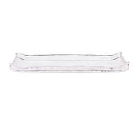 SOLUSTRE 1pieza Plato de Vidrio Transparente para Servir Comida Bandeja Japonesa Alargada para Sushi Postres y Frutas Diseño Elegante y Resistente para Uso Doméstico