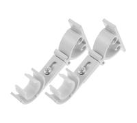 SOLUSTRE 2piezas Soportes para Barra de Cortina Doble Ajustables y Resistentes para Montaje Lateral Pared Fijación sin Taladro Base Fija Estable Diseño Ahorra Espacio y Elegante