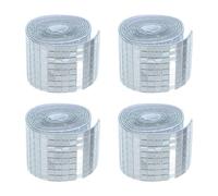 SOLUSTRE 4 Rollos Azulejos de Mosaico Adhesivos para Espejo en Plata Fibra de Vidrio, Autoadhesivos Belleza Duradera para Uso Festivo y Bares