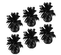 SOLUSTRE 6 Piezas Bloque de Peso para Globos con Diseño Modular y Acabado Liso Negro de Pet Evita Vuelcos, Adecuado para Fiestas de Cumpleaños y Shower