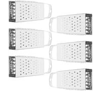 SOLUSTRE 6 Piezas Mini Rallador y Mango Cómodo de Acero Inoxidable de Queso y Verduras con Cuatro Caras, Corte Uniforme para Uso en Cocina Profesional y Comercial