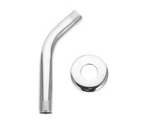 SOLUSTRE Brazo de Ducha de Acero Inoxidable Brida para Cabezal de Ducha, Extensión Práctica y Sencilla para Baño y Apartamentos, Acabado Plata Elegante