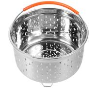 SOLUSTRE Cesta de Vapor Redonda de Acero Inoxidable para Olla Arrocera de 8l Asa Resistente y Diseño Ergonómico para Cocinar Arroz y Huevos al Vapor Varios estilos