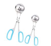 SOLUSTRE Clip de Acero Inoxidable para Albóndigas 2piezas Práctico Diseño en Forma de Tijera para Cocina en Casa y Restaurante