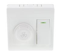 SOLUSTRE Controlador Ventilador Techo y Luz Panel Unipolar Ajustable, Placa de Pared Modular para Sala y Dormitorio, Control de Velocidad y Luz desde Ubicación Central