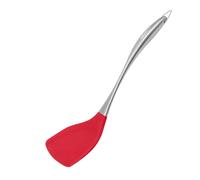 SOLUSTRE Espátula de Silicona Roja para Cocina Mango de Acero Inoxidable, Diseño Flexible y Agarre Cómodo, Adecuado para Utensilios Antiadherentes