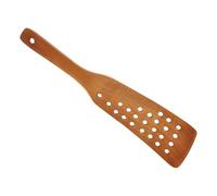 SOLUSTRE Espátula para Freír Diseño Cómodo de Madera 24 Agujeros, Utensilio de Cocina Antiadherente Uso en Cocina o Centro Comercial