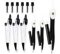 SOLUSTRE Kit de reglas dibujo técnico con brújulas metálicas, 6 para dibujo con precisión en ambiente escolar y carpintería Color Aleatorio