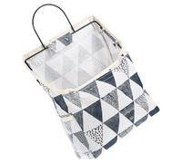SOLUSTRE Organizador Multifuncional Estructura de Hierro y Lona Negra para Colgar Puerta Gran Capacidad Bolsa Colgante Adecuado para Dormitorio y Almacenamiento