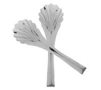 SOLUSTRE Pinzas de Cocina de Acero Inoxidable en Forma de Concha, 2 Piezas, Uso Versátil y Manejo Fácil para Buffet y Cenas Elegantes