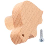 SOLUSTRE Pomo Tirador para Muebles con Forma de Animal de Madera Maciza, Resistente al Desgaste, Adecuado para Cajoneras y Armarios en Decoración Infantil
