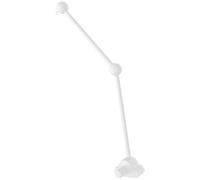 SOLUSTRE Soporte para Móvil de Cuna Colgador de Móvil de Cuna Blanco Aleación de Aluminio y Madera Forma de Nube Fácil Montaje Efecto Calmante para Bebés y Decoración DIY