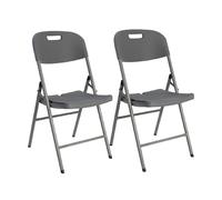 Solycarpa Pack 2 Sillas Plegables | Metal y PVC para Comedor | Pack de 2 sillas plegables de metal y PVC. Ideales para comedor, cocina, eventos, hostelería y catering.